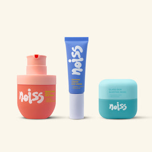 NOISS Glow Protocol set - day cream, eye cream, and sleeping mask